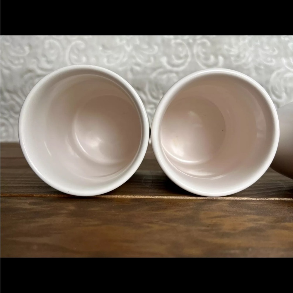 Rae Dunn Artisan Collection 3 Vanity Pieces Stuff & Brushes EUC Floral Holders - Picture 13 of 14